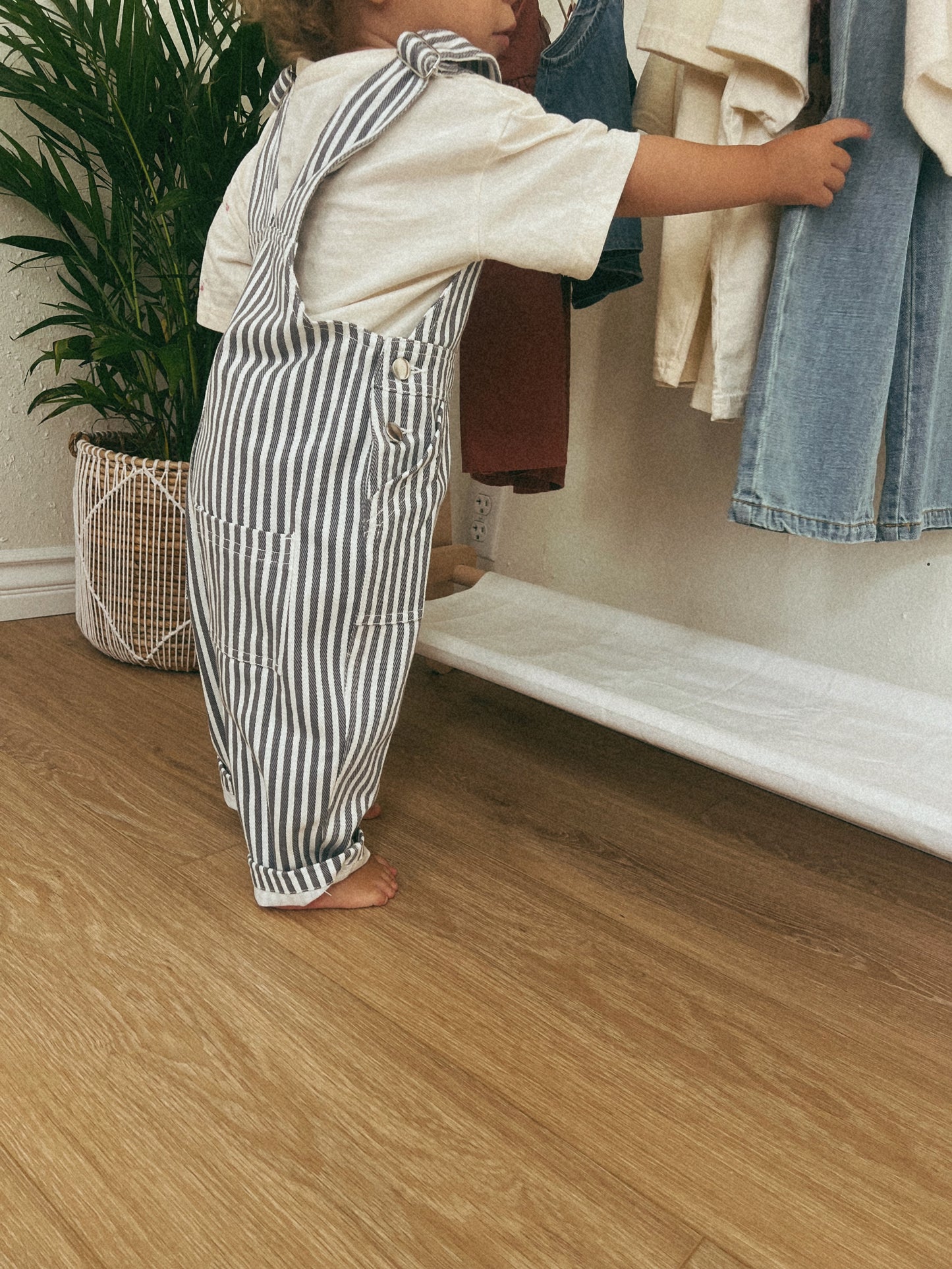 Summer Striped Overalls